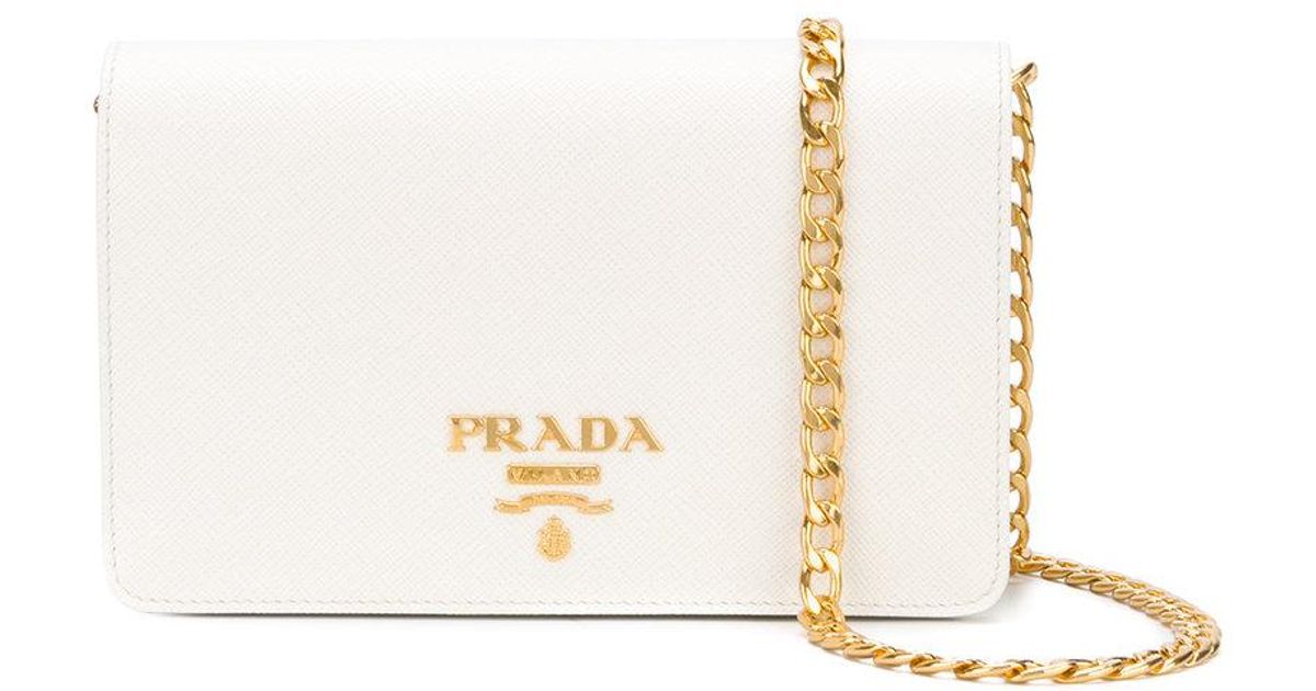 prada white clutch
