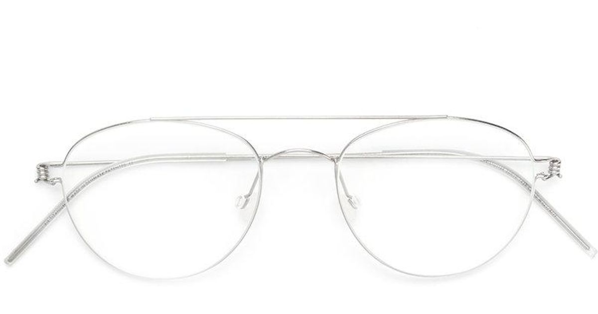 Lindberg Aviator-style Glasses in Metallic for Men | Lyst Australia
