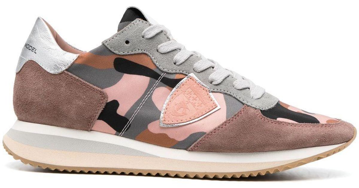 Philippe Model Paris Trpx Camouflage Low-top Sneakers in Pink | Lyst
