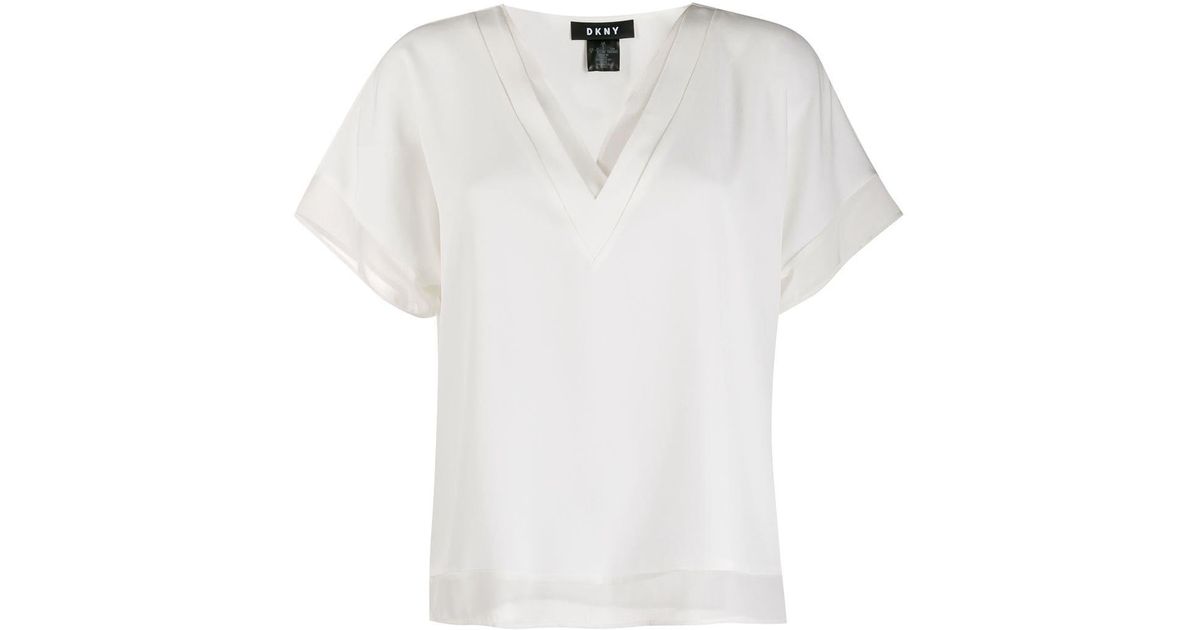 dkny white blouse
