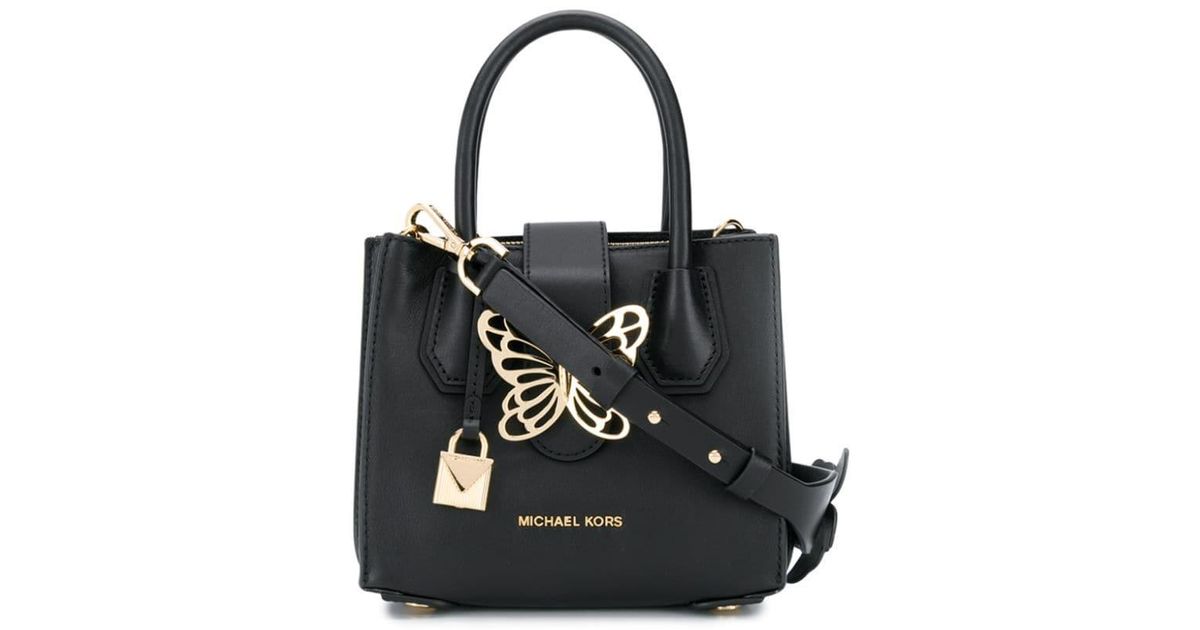 MICHAEL Michael Kors Leather Butterfly Tote Bag in Black Lyst