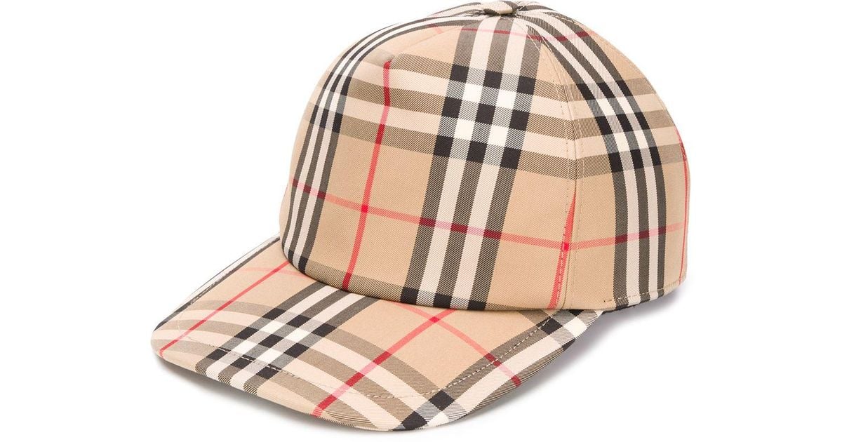 Burberry Vintage Check Baseball Cap for Men Lyst