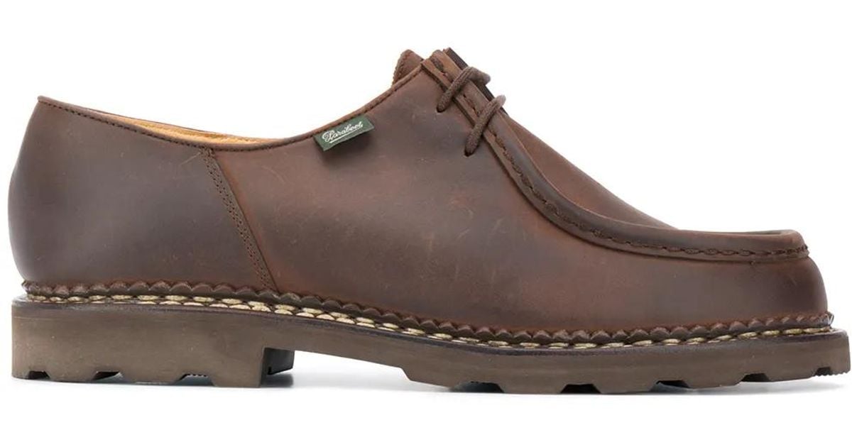 Paraboot Nubuck Leather Moc Toe Loafers - NWT Paraboot Michael Marche Shoe - Brown Gringo – SON OF A STAG main image 3