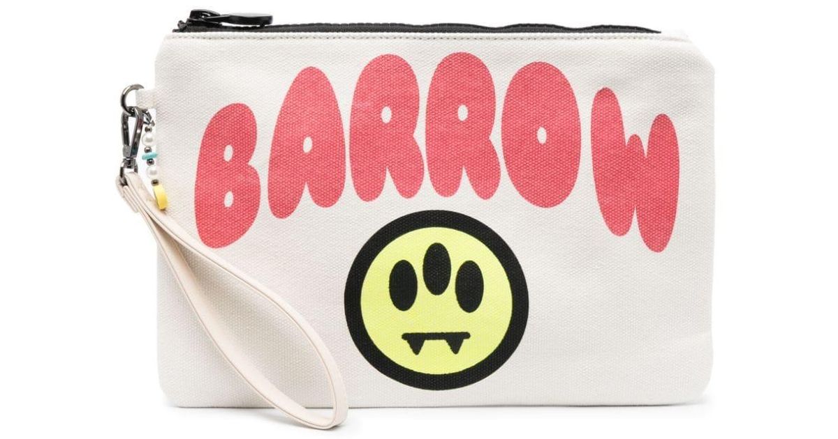Barrow Logo-print Cotton Clutch Bag in Pink | Lyst