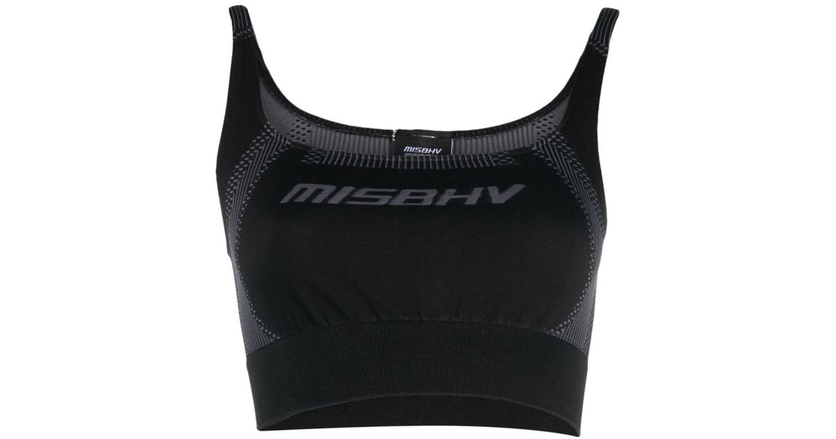 MISBHV Logo-print Sports Bra in Black
