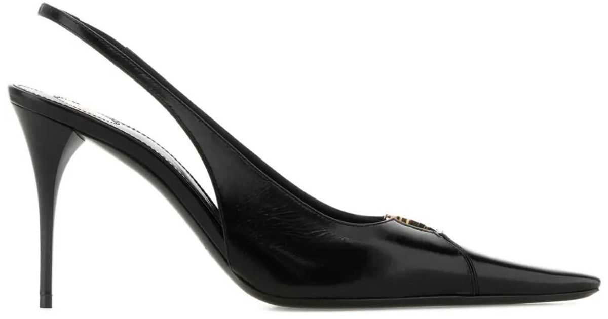 パンプス SAINT LAURENT BLACK BABYLONE 90 PUMPS Babylone 90 leather mules in black - Saint Laurent | Mytheresa