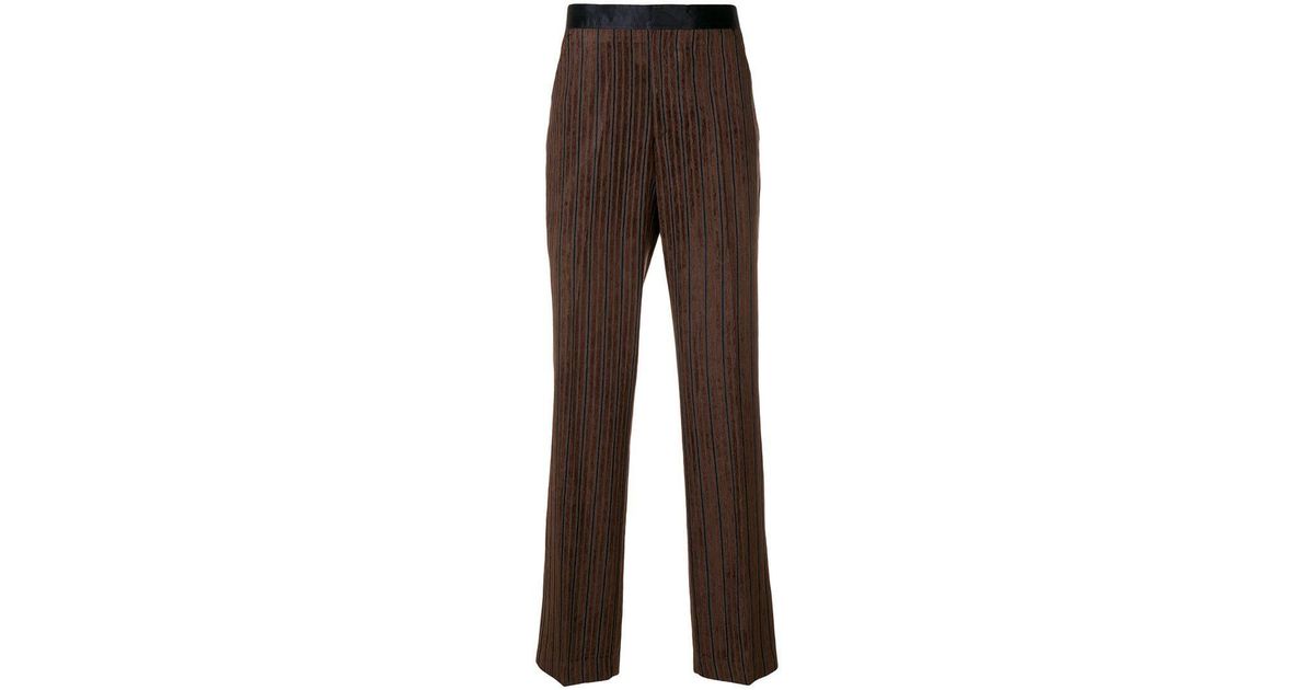 Our Legacy Striped Corduroy Trousers in Brown for Men | Lyst