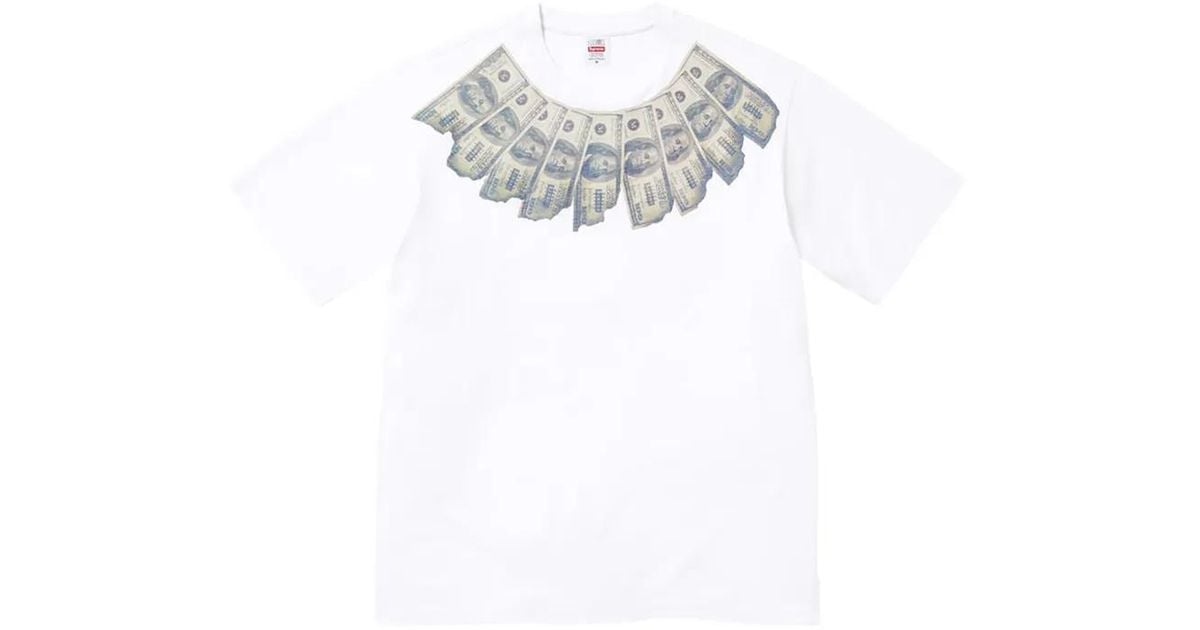Supreme X Mm6 Maison Margiela Money-Print T-Shirt in White for Men