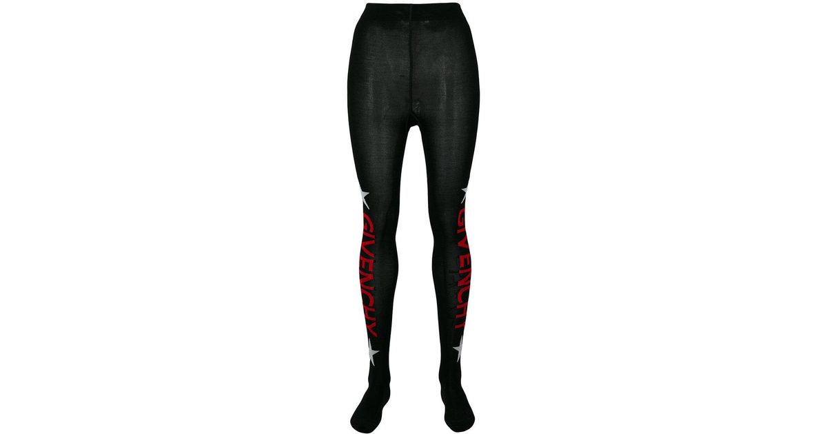 Givenchy Wool Logo Print Tights in 