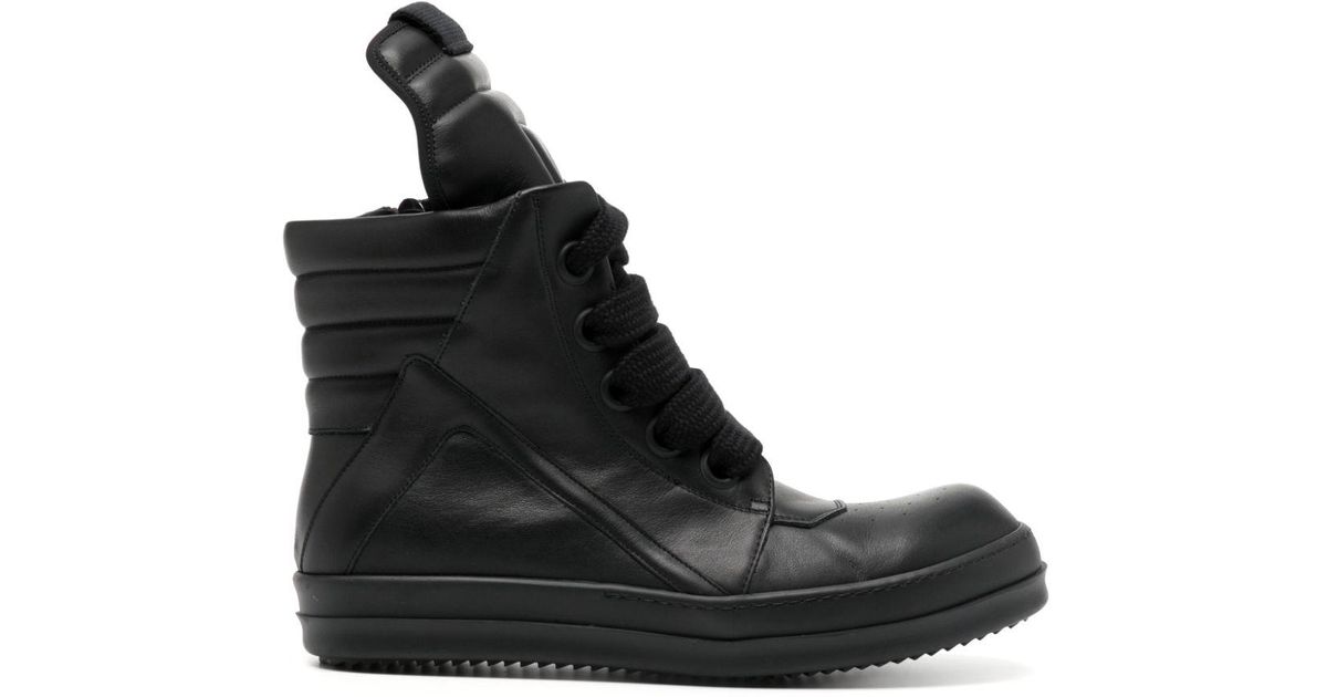 メンズ Rick Owens Geobasket スニーカー ブラック | Lyst