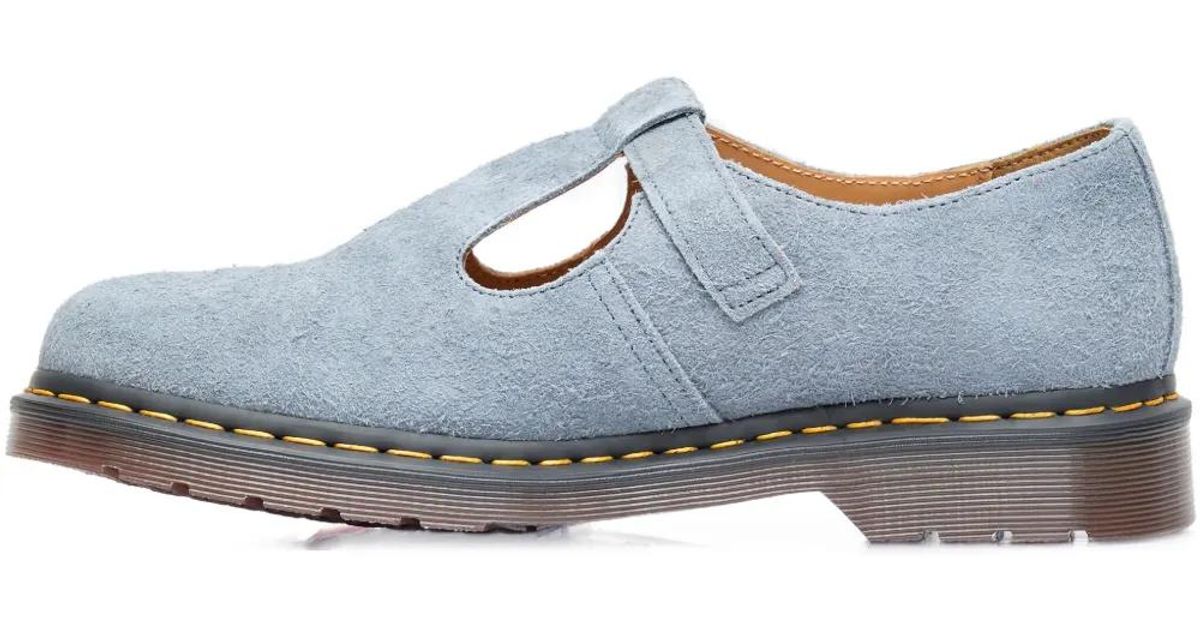 Martens T-Bar Loafers in Blue Lyst UK