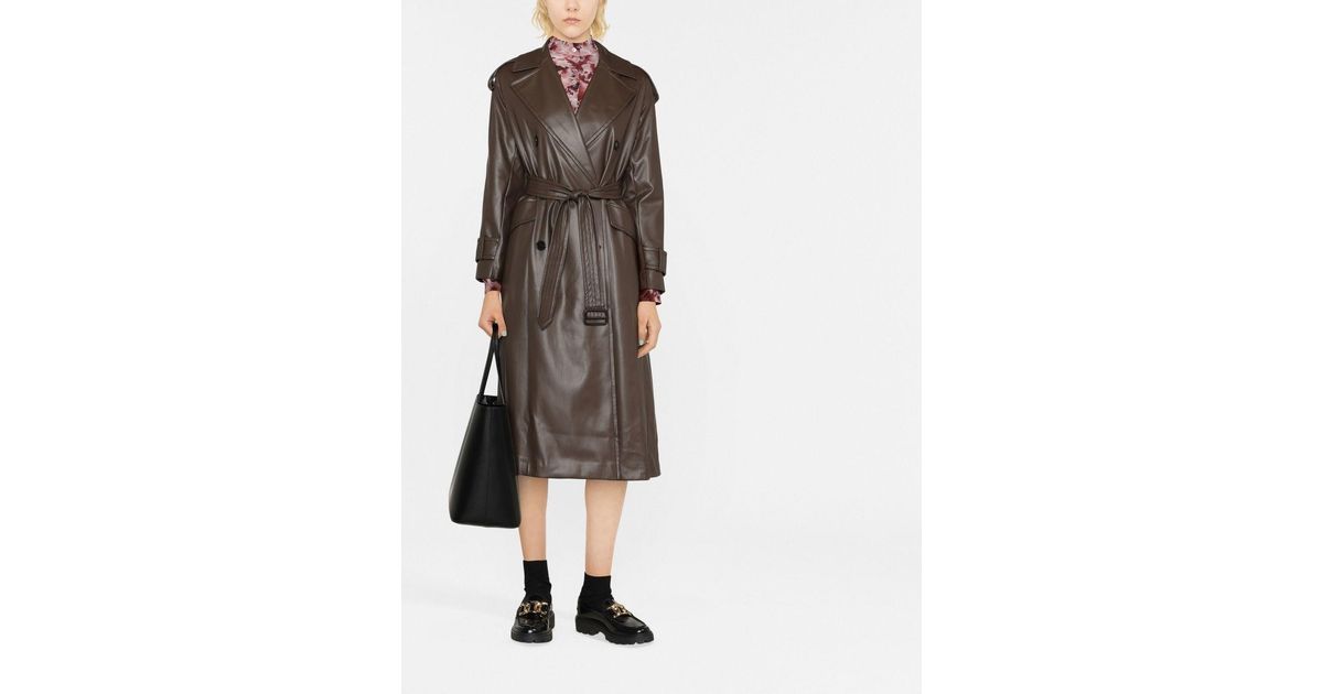 Blanca Vita Belted Double-breasted Trench Coat in Brown | Lyst Canada