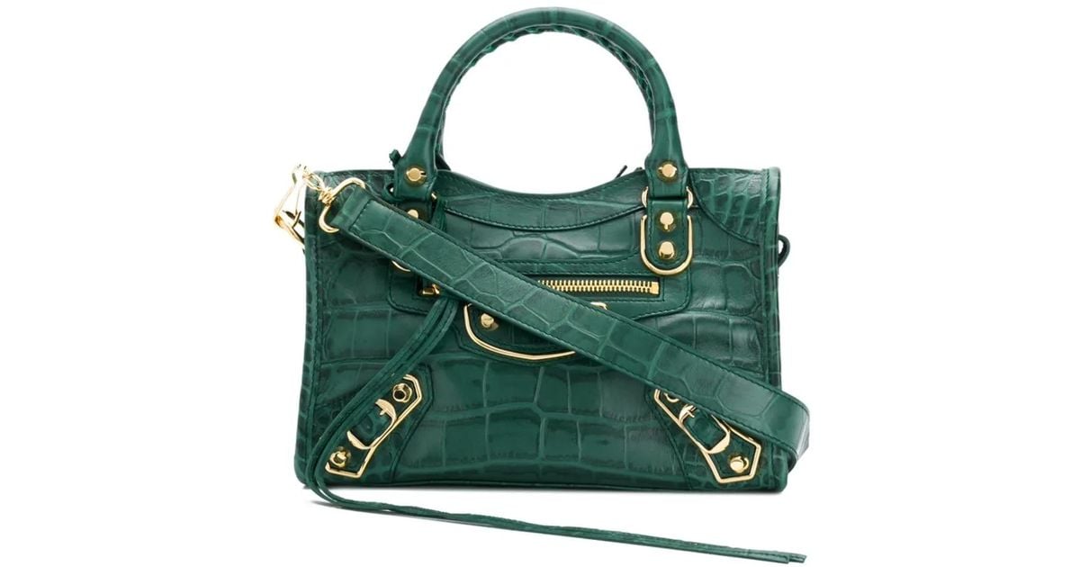 Balenciaga Classic Mini City Bag in Green | Lyst UK Balenciaga 