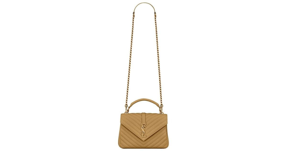 Saint Laurent College Medium Leather Shoulder Bag Women's Calf