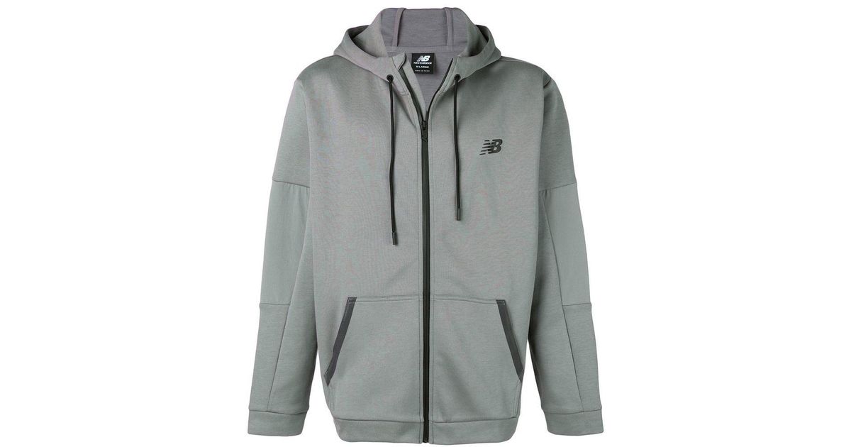 Cotton Boxy Fit Hooded Jacket in Grey 