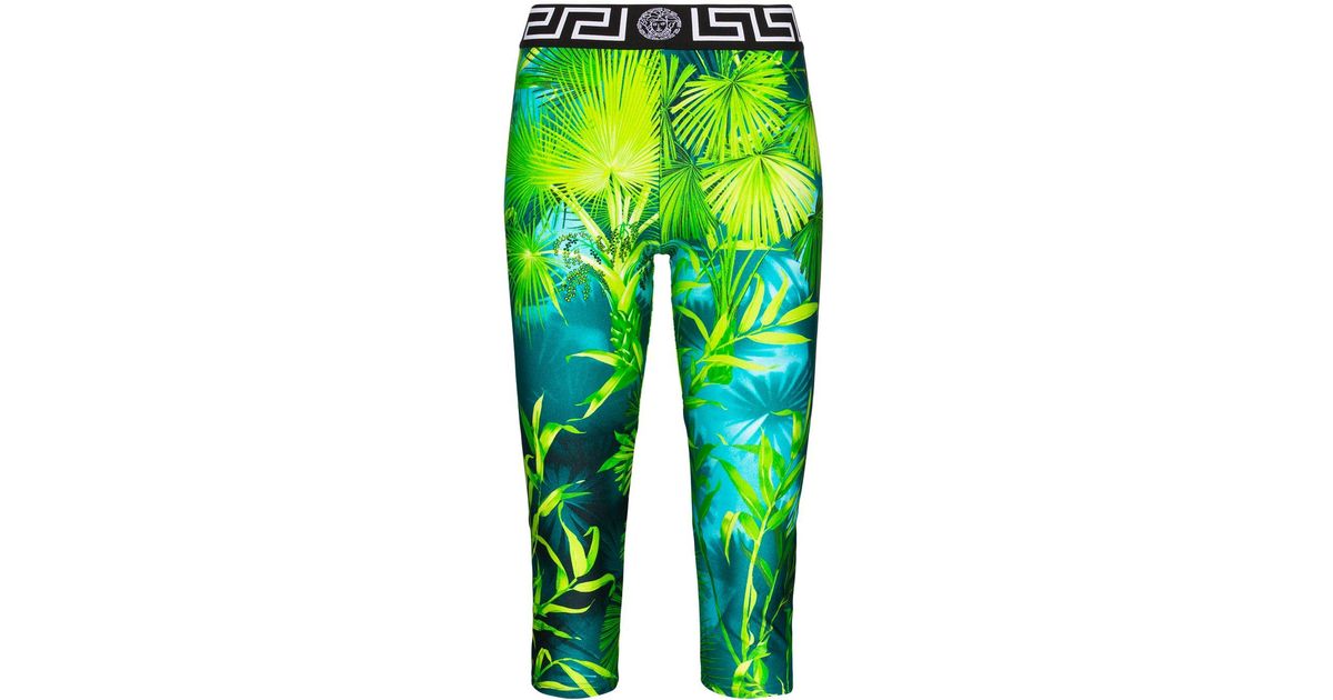 Versace Synthetic Jungle Print Cropped 
