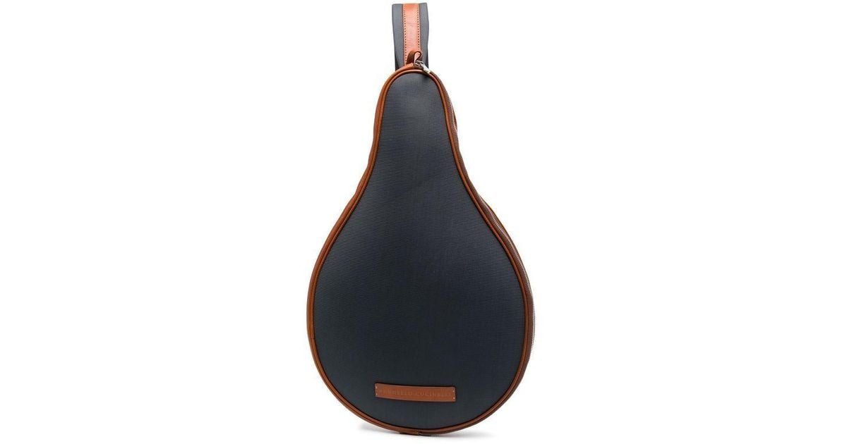 Brunello Cucinelli Leather Tennis Racquet Bag in Grey (Gray) Lyst