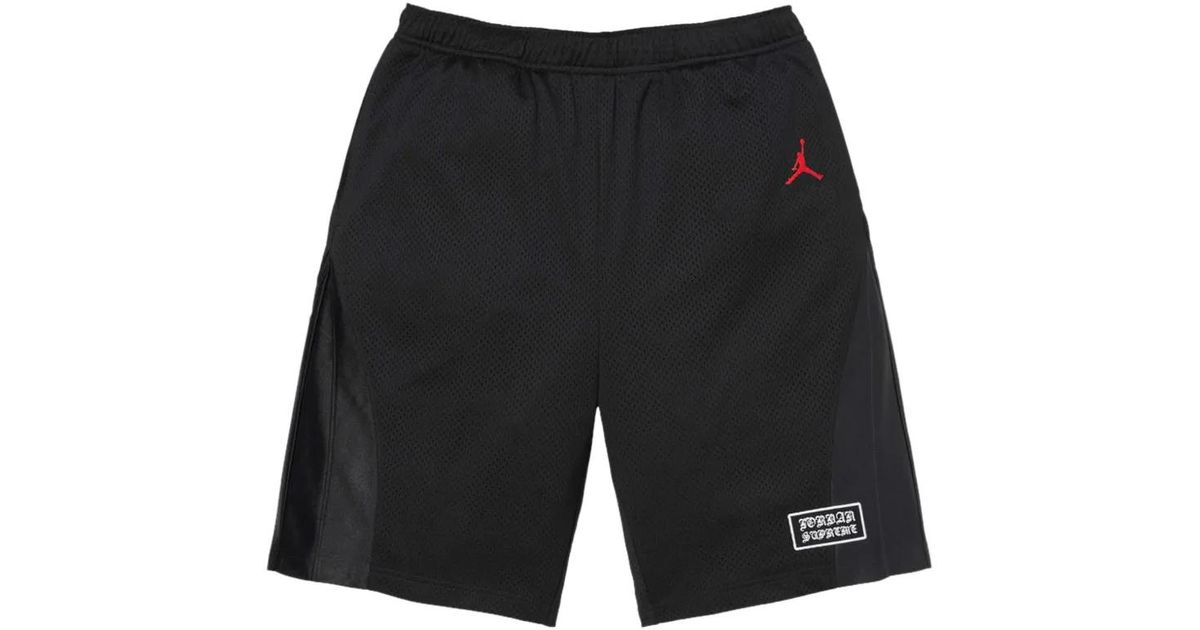 Supreme X Jordan Logo-Patch Shorts in Black for Men | Lyst UK