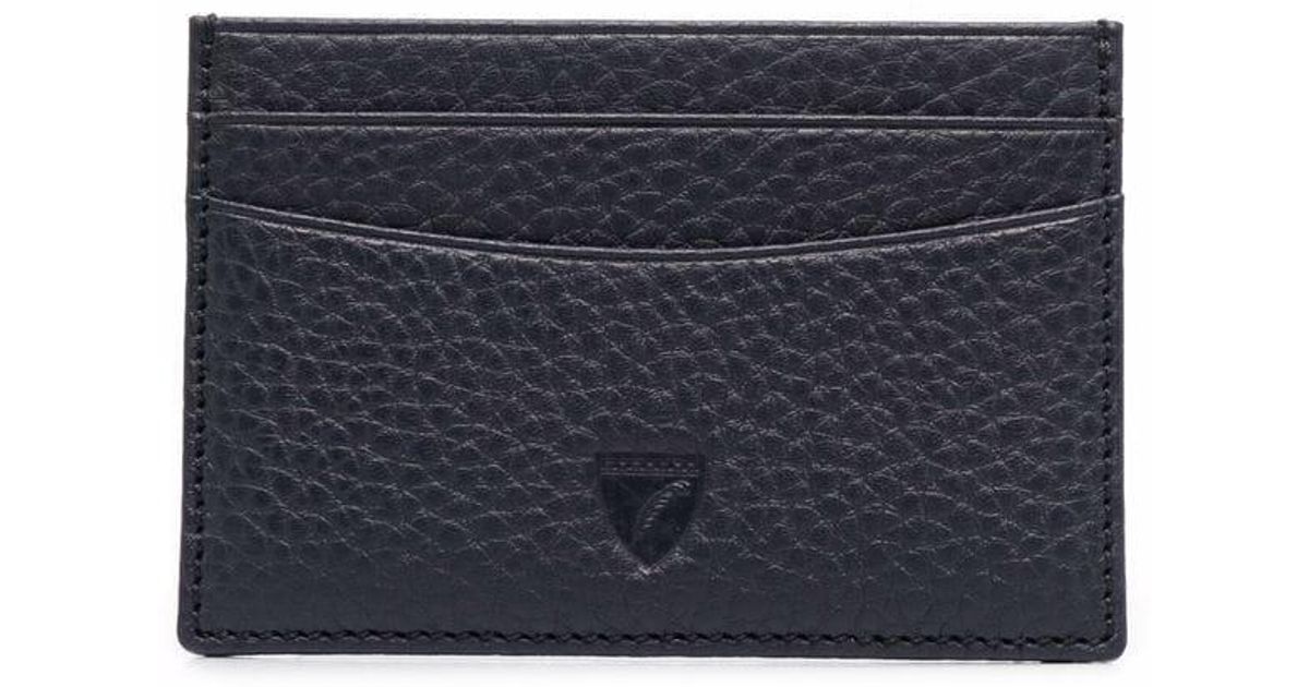 Aspinal of London Grain Leather Card Holder in Blue - Lyst