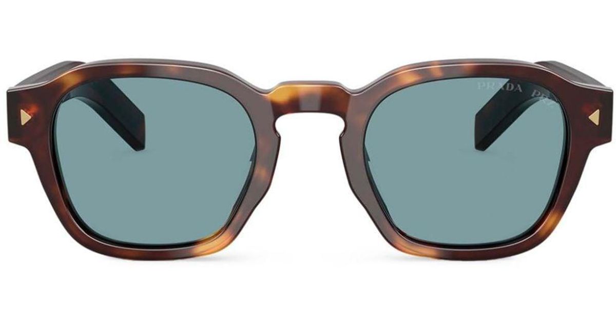 Prada SquareFrame Sunglasses in Blue for Men Lyst UK