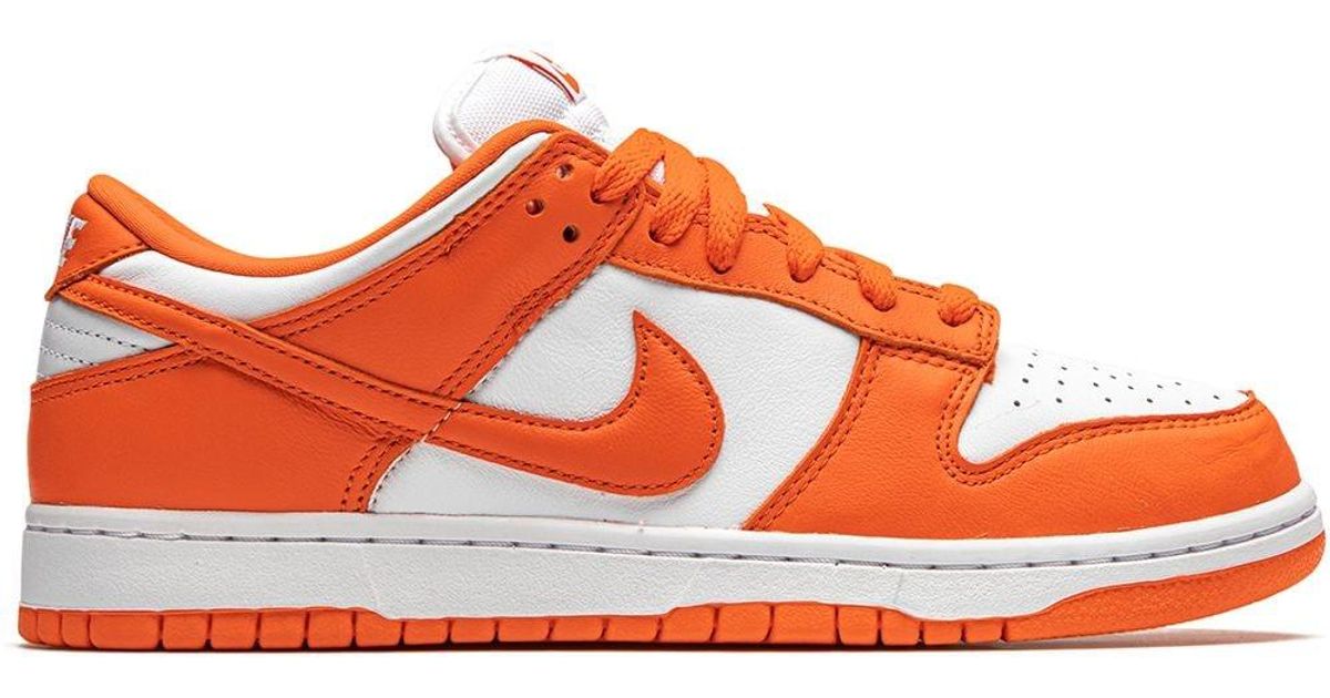 Nike Leer Dunk Retro Low-top Sneakers in het Oranje voor heren - Lyst