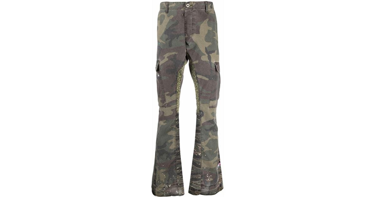 GALLERY DEPT. La Flare Camouflage Print Trousers in Brown for 