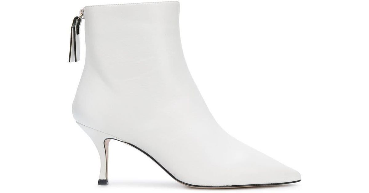 stuart weitzman white ankle boots