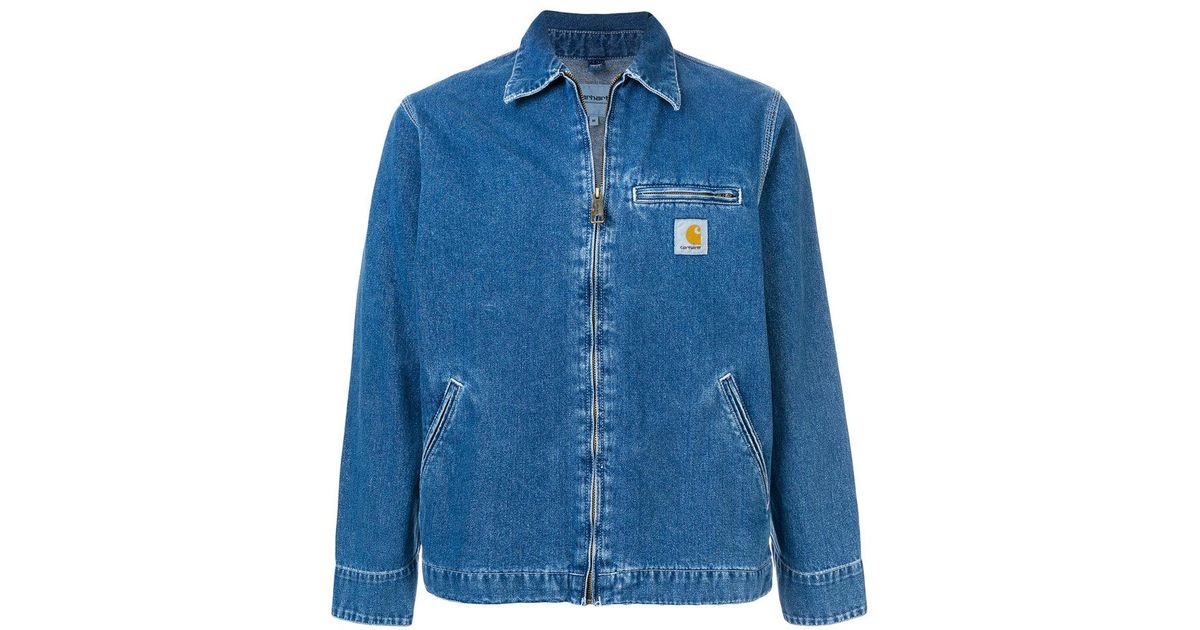 Carhartt Zipped Denim Jacket in Blue 