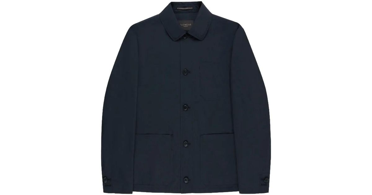 Incotex Buttoned Shirt Jacket in Blue for Men | Lyst