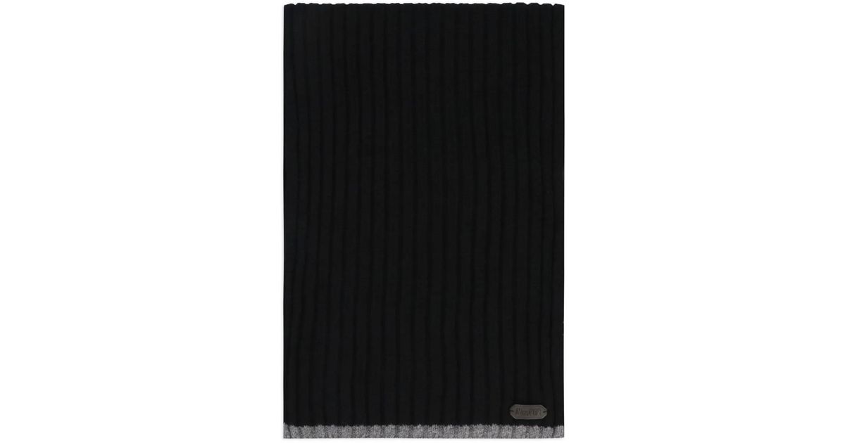 Moorer Ribbed Cashmere Scarf in Black for Men | Lyst UK