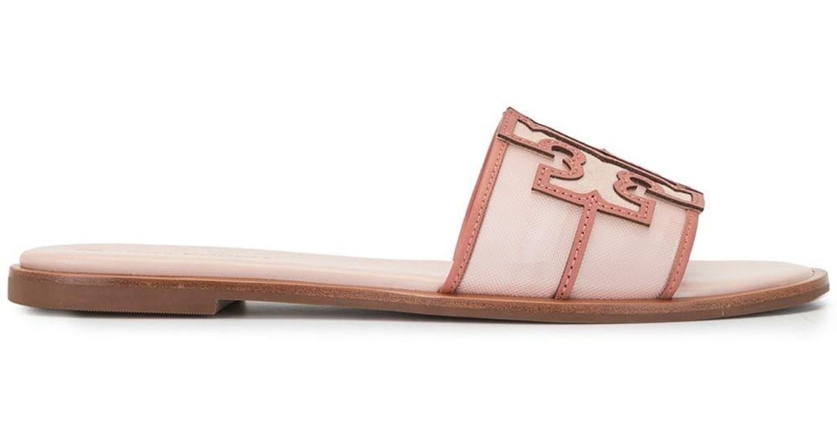 Tory Burch Synthetic Ines Flat Mesh Sandals in Pink - Lyst