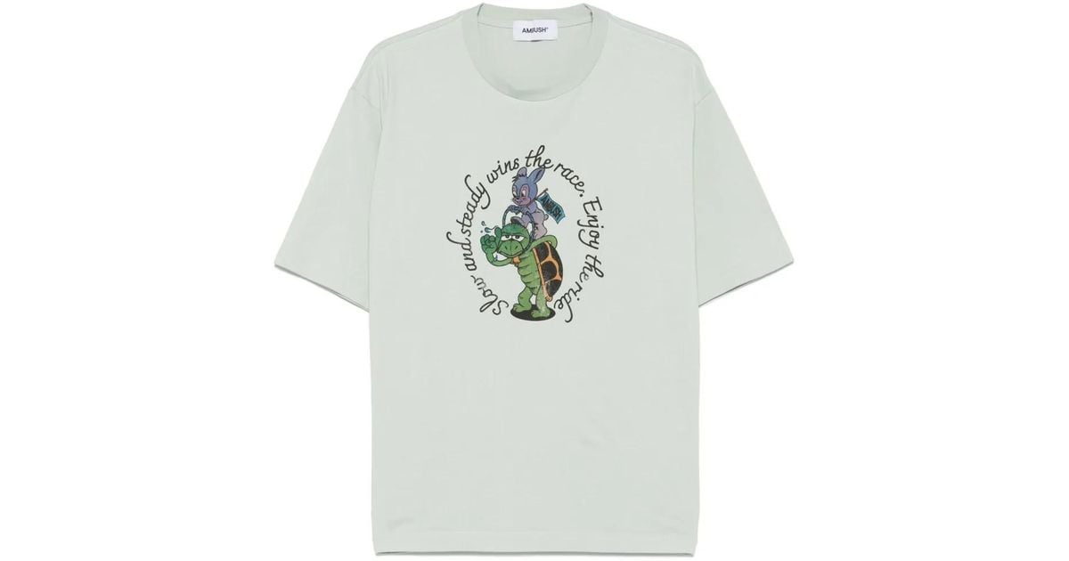 【AMBUSH】 SLOW&STEADY T-SHIRT Ambush Slow & Steady T-Shirt in Gray for Men | Lyst