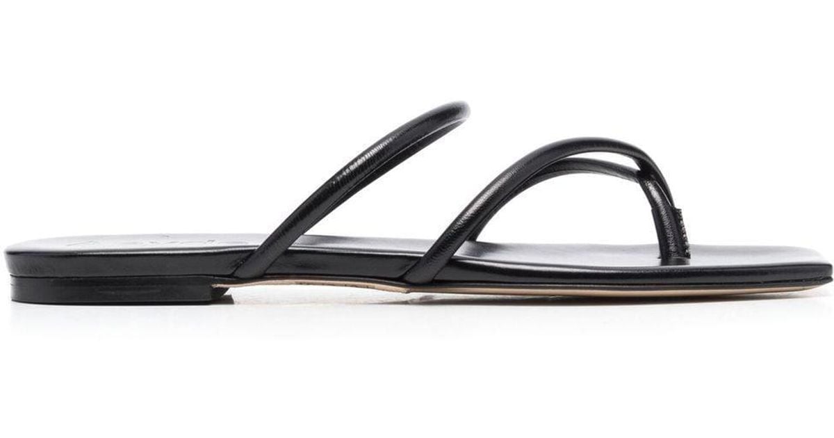 aeyde marina leather slides