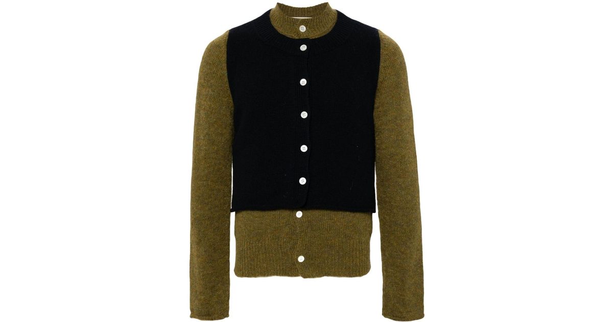 メンズ NAMACHEKO レイヤード カーディガン ブラック | Lyst 