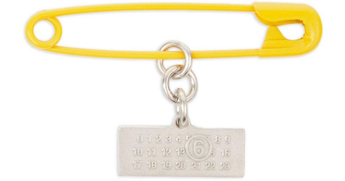 MM6 by Maison Margiela セーフティピン ブローチ イエロー | Lyst