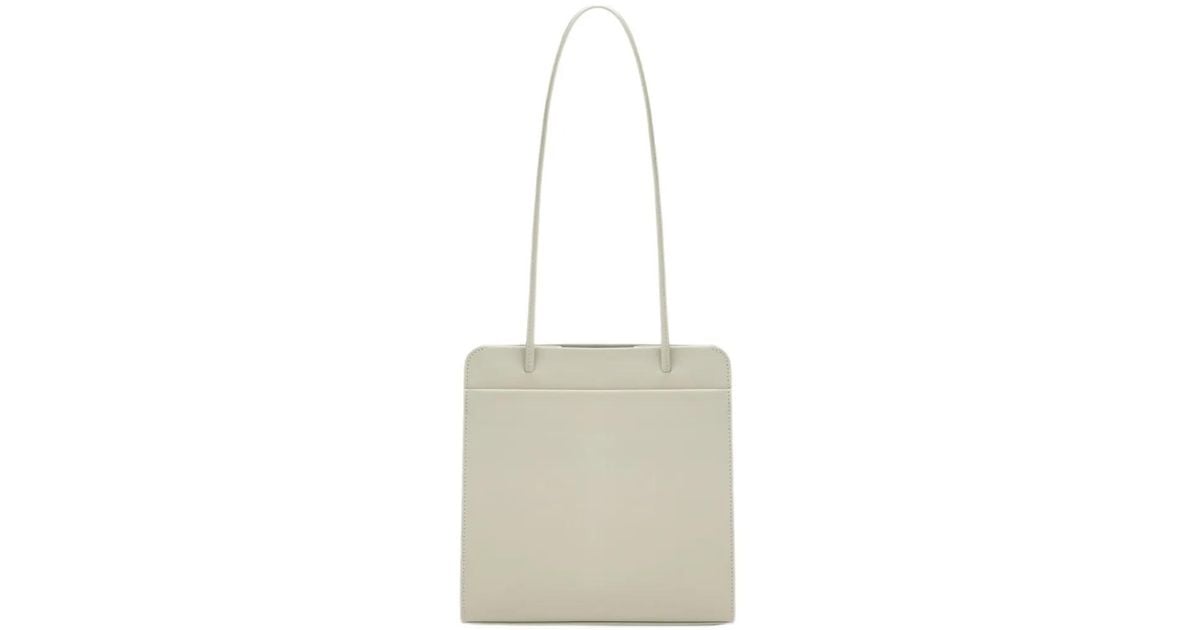Faune Sign Faune Lisse Shoulder Bag in Natural | Lyst