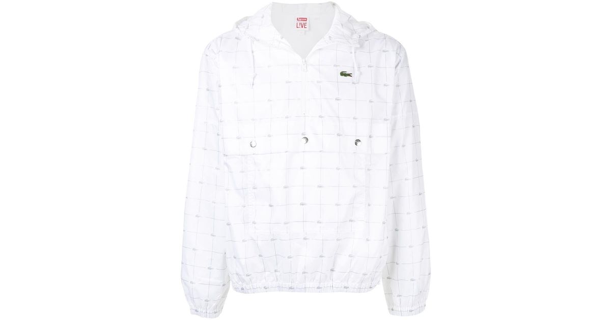 Veste Lacoste à carreaux Supreme pour homme en coloris Blanc | Lyst