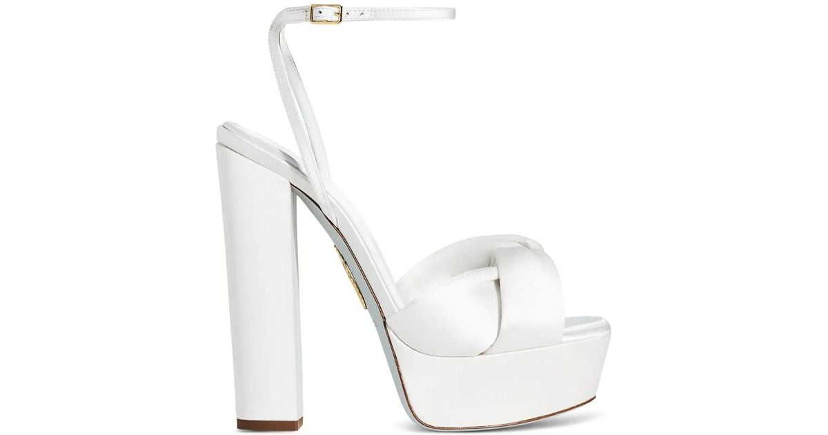 Aquazzura 140Mm Olie Plateau Sandals in White Lyst