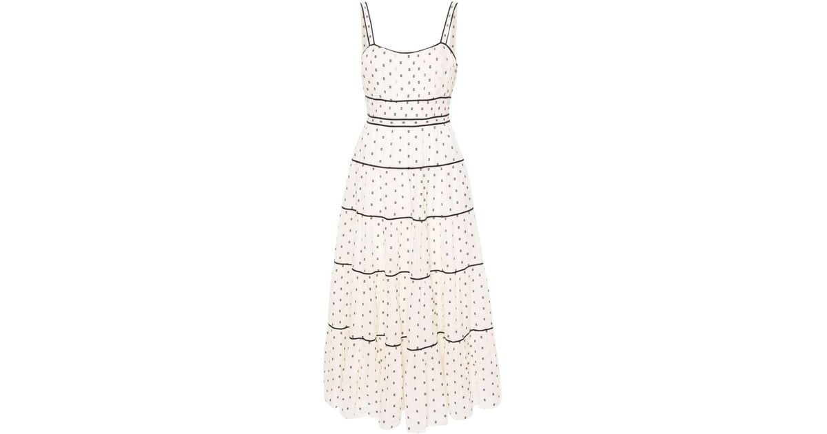 Ulla Johnson Clemente Geometric Maxi Dress in White Lyst