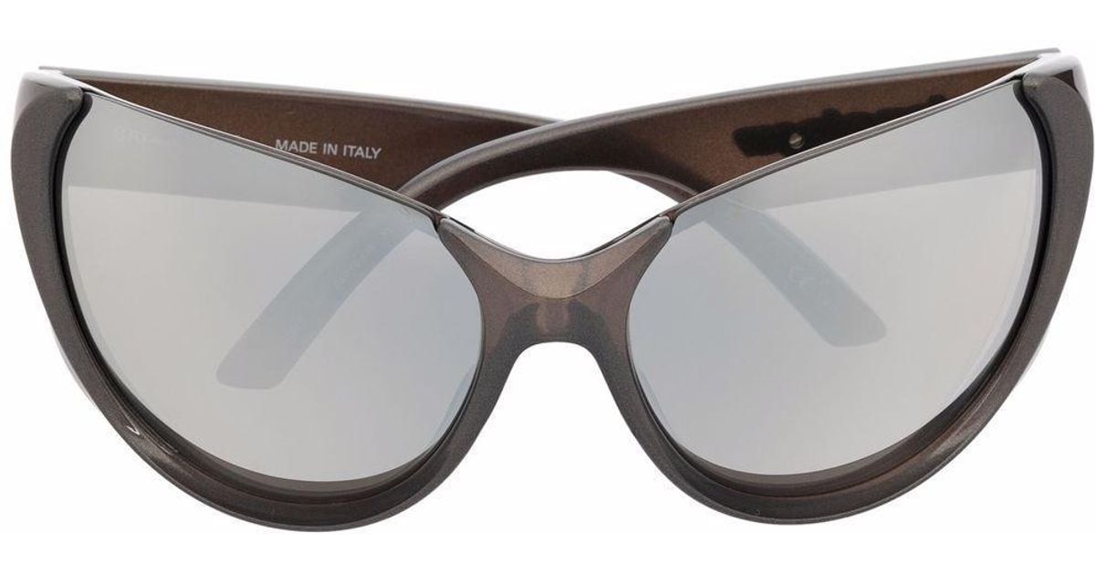 Balenciaga Xpander Butterfly Oversized Sunglasses in Silver (Metallic