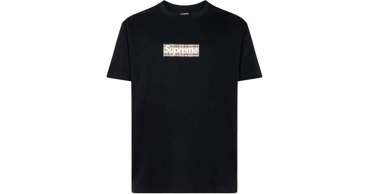 X Burberry t-shirt SS 22 à logo Box Coton Supreme en coloris Noir - Lyst