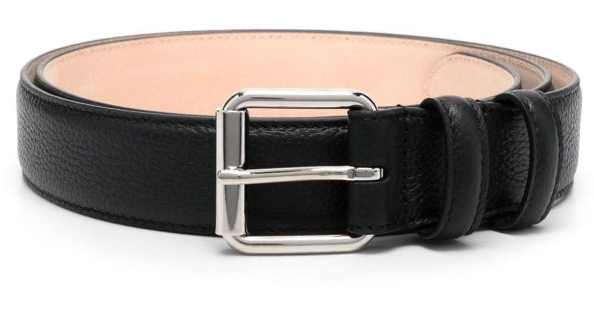 A.P.C. Grained Leather Belt in Black for Men | Lyst