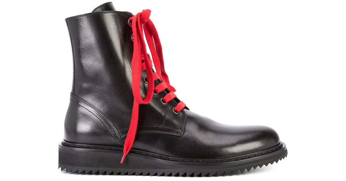 ann demeulemeester combat boots mens
