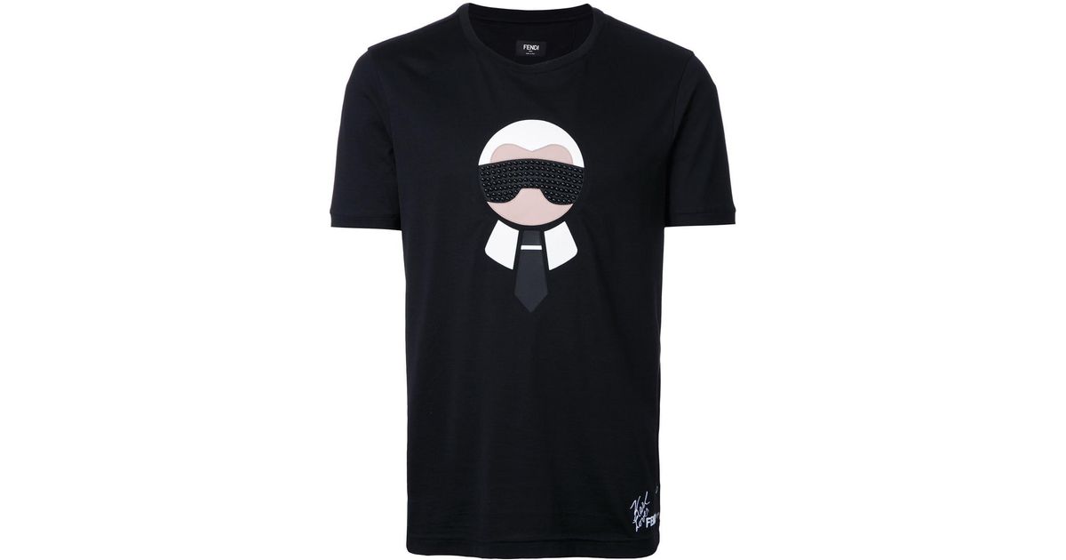 Fendi Karl Loves T-shirt in Black for Men | Lyst