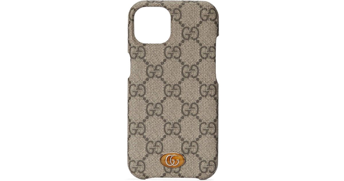 Gucci Ophidia GG Supreme Iphone14 Case in Gray for Men | Lyst