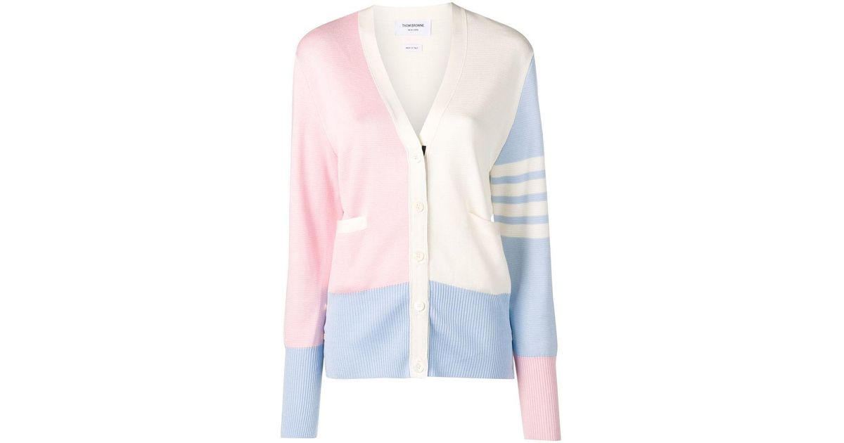 Thom Browne 4-bar Fun Mix Silk Cardigan 