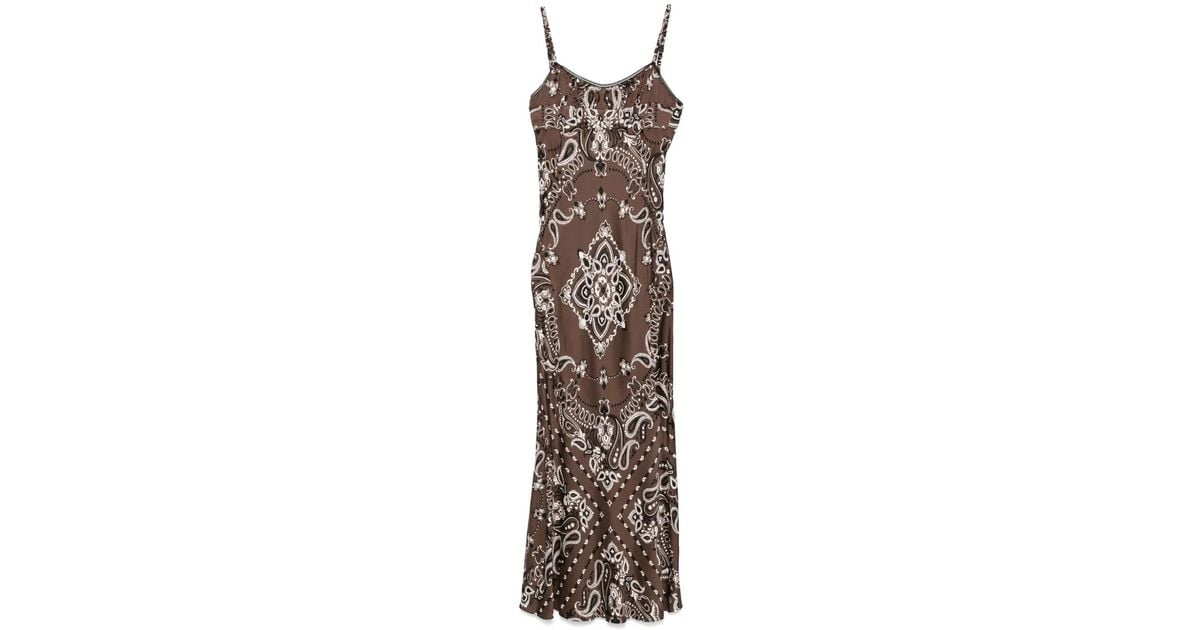 sandro brown bandana dress SANDRO