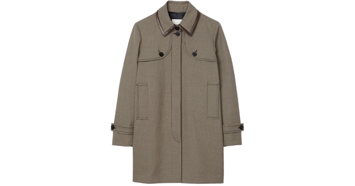 Sandro プリーツパネル シングルコート グレー | Lyst