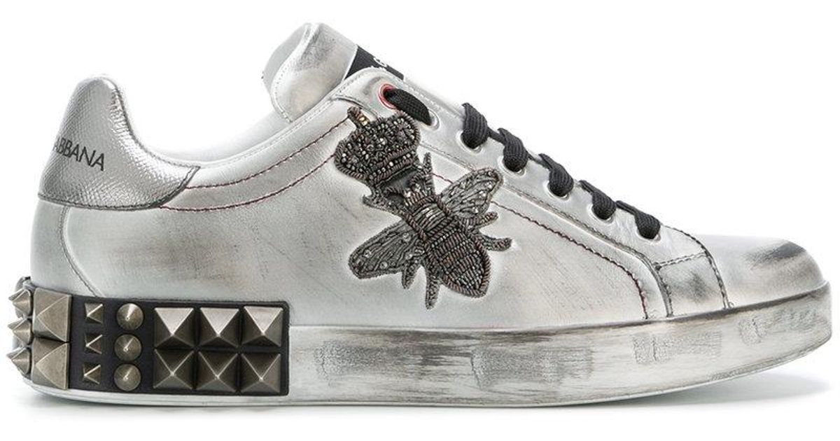 bee embroidered shoes