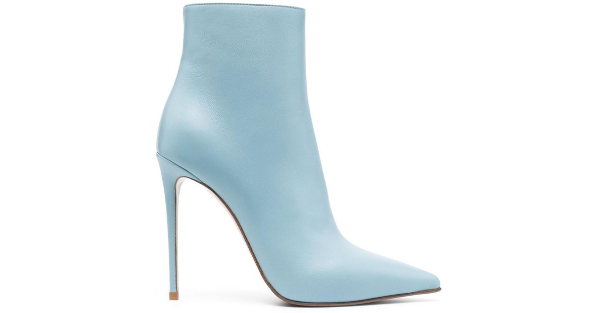 Le Silla Eva 120mm Leather Boots in Blue | Lyst